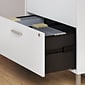 Bush Business Furniture Method 2 Drawer Lateral File Cabinet, White (KI70204SU)