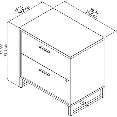 Bush Business Furniture Method 2 Drawer Lateral File Cabinet, White (KI70204SU)