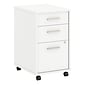 Bush Business Furniture Method 3 Drawer Mobile File Cabinet, White (KI70203SU)