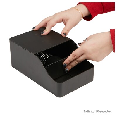 Mind Reader Plastic Coffee Cup Sleeve Dispenser, Black (SLED-BLK)