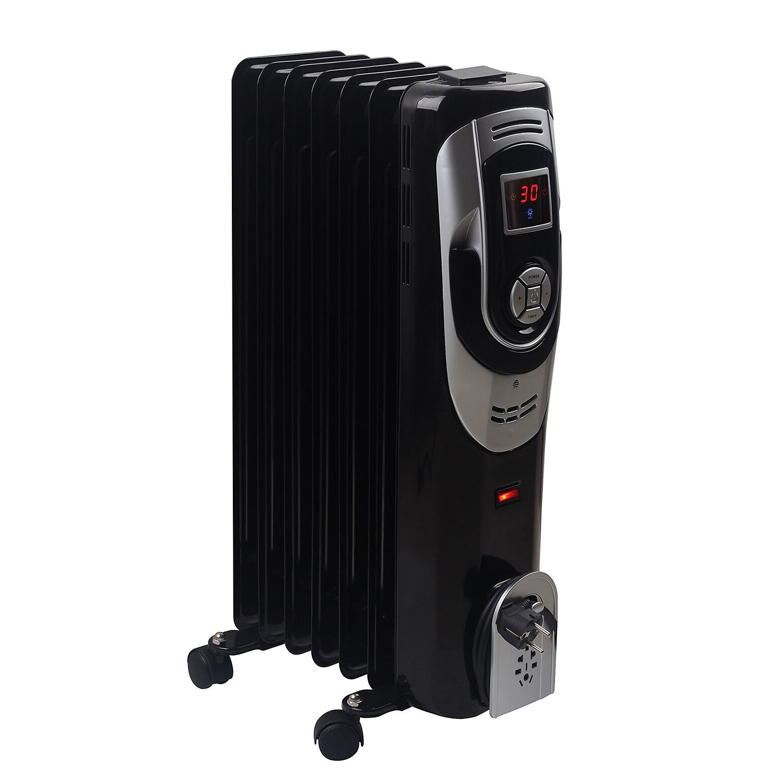 Optimus 1500 Watt 4710 BTU Portable Radiator Electric Heater, Black (936109383M)