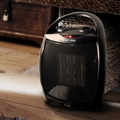 Vie Air 1500 Watt 4710 BTU Portable Ceramic Electric Heater, Black (936100347M)