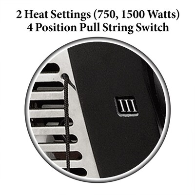 Optimus 1200 Watt 3768 BTU Portable Outdoor Infrared Electric Heater, Black (93678933M)