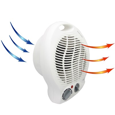 Vie Air 1500 Watt 4710 BTU Portable Ceramic Electric Heater, White (936100343M)