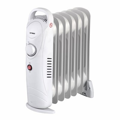 Optimus 700 Watt 2198 BTU Portable Radiator Electric Heater, White (93690001M)