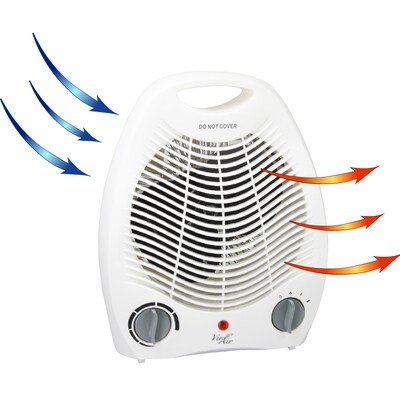 Vie Air 1500 Watt 4710 BTU Portable Ceramic Electric Heater, White (936100342M)