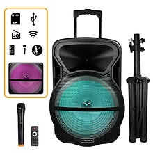 Trexonic Wireless Bluetooth 15 Portable Party Speaker, Black (93695833M)