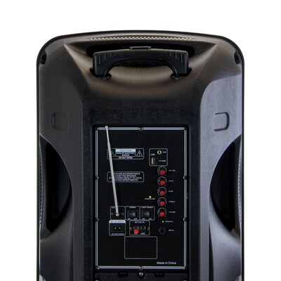 beFree Sound Wireless Bluetooth 15" Portable Party Speaker, Black (93697278M)
