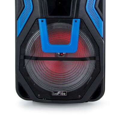 beFree Sound Wireless Bluetooth 15" Portable Party Speaker, Black (93697278M)