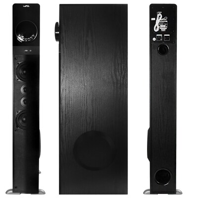 beFree Sound 93695896M 90 W Indoor Tower Speaker, Black