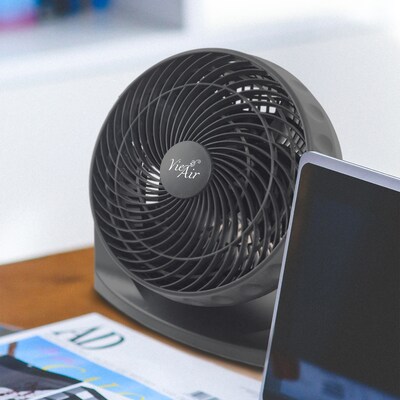 Vie Air 8” Wall Mountable Desk and Floor Fan 3 Speed, Black (93696357M)