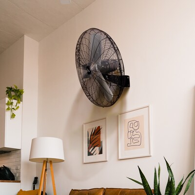 Vie Air 30” Oscillating Wall Fan 3 Speed, Black (936109801M)