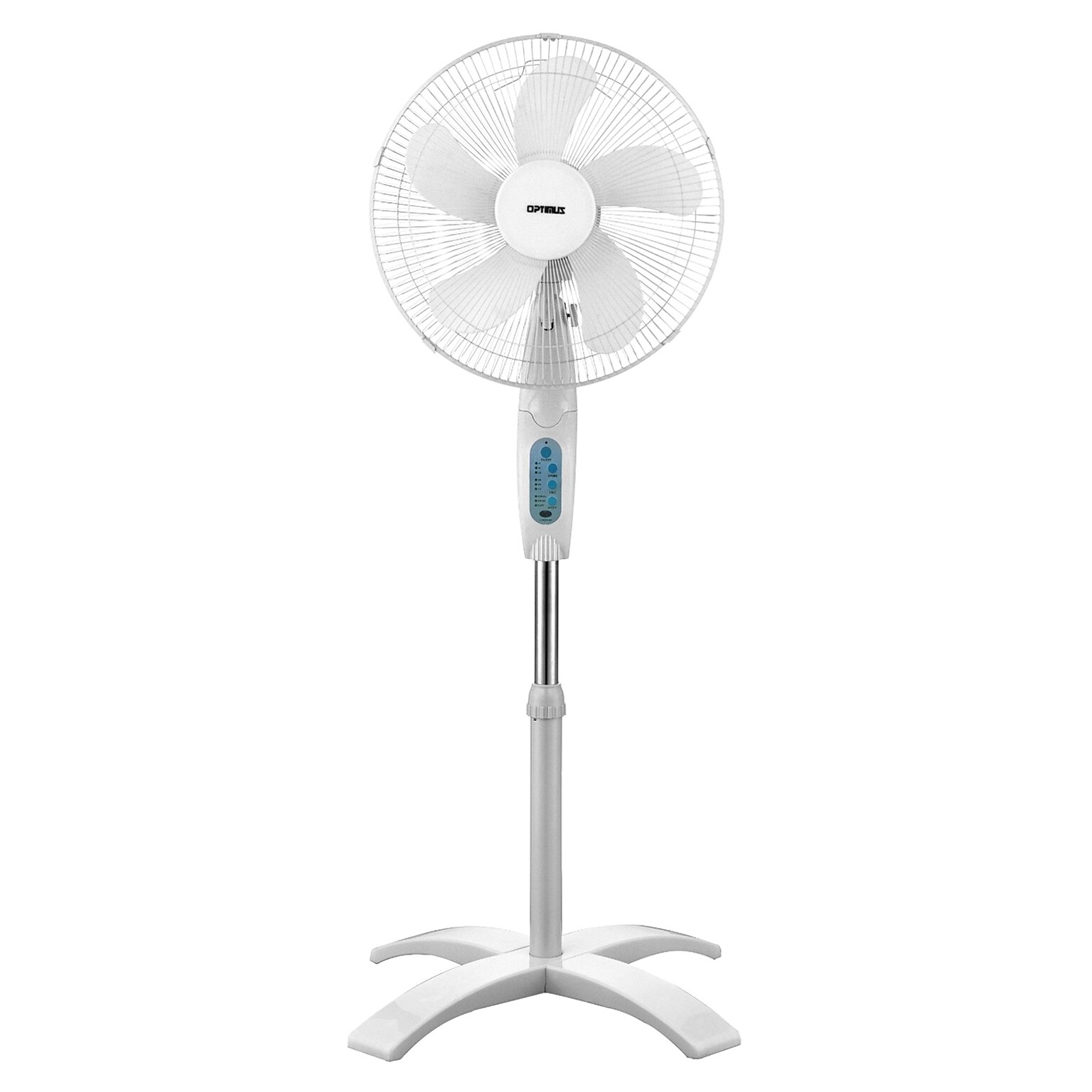 Optimus 16” Oscillating Stand Fan 3 Speed, White (93678901M)