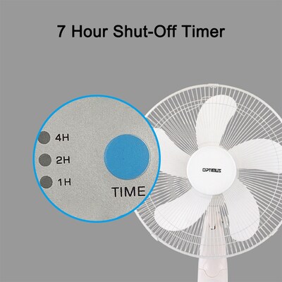 Optimus 16” Oscillating Stand Fan 3 Speed, White (93678901M)