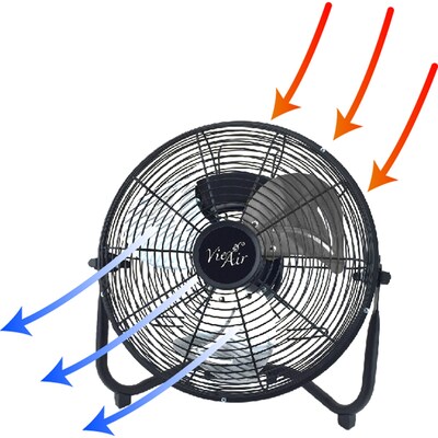 Vie Air 18” Industrial Floor Fan 3 Speed, Black (93696354M)