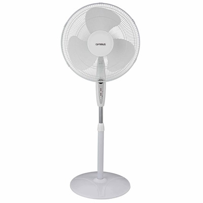 Optimus 16” Oscillating Stand Fan 3 Speed, White (93688714M)