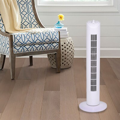 Optimus 32” Oscillating Tower Fan 3 Speed, White (93696402M)