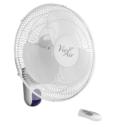 ViaAir 16” Oscillating Wall Fan 3 Speed, White (936109798M)