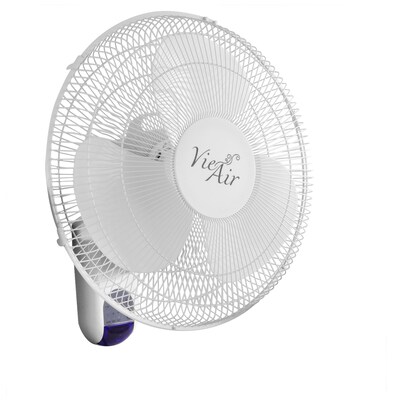 ViaAir 16” Oscillating Wall Fan 3 Speed, White (936109798M)