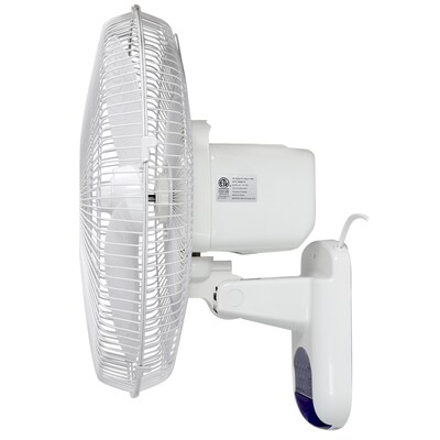 ViaAir 16” Oscillating Wall Fan 3 Speed, White (936109798M)