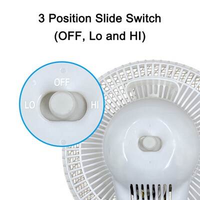 Optimus 7” Personal Clip On Fan 2 Speed, White (93678847M)