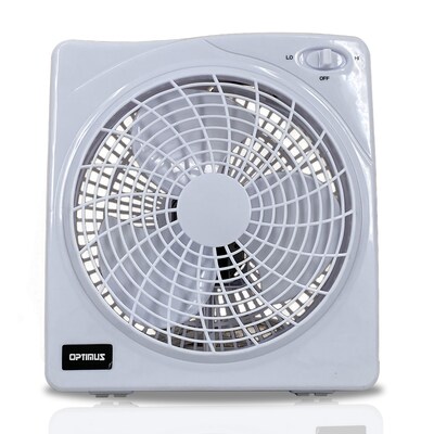 Optimus 10” Box Fan 2 Speed, White (93678908M)