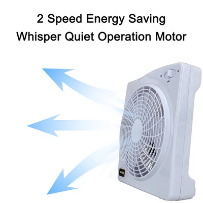 Optimus 10” Box Fan 2 Speed, White (93678908M)