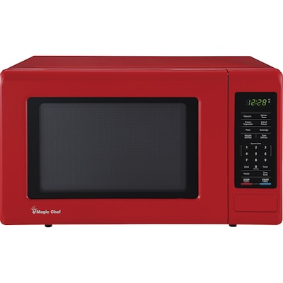 Magic Chef 0.9-Cu. Ft. 900W Countertop Digital Touch Microwave, Red (MC99MR)