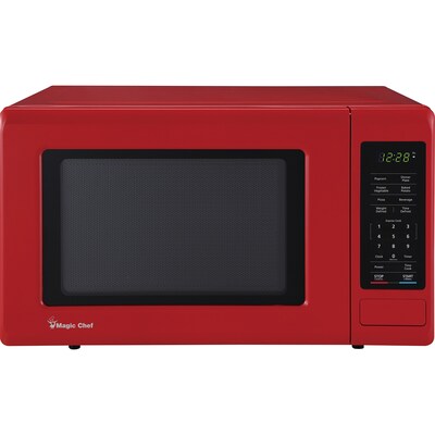 Magic Chef 0.9-Cu. Ft. 900W Countertop Digital Touch Microwave, Red (MC99MR)