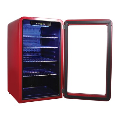 Magic Chef MCB34CHR 3.4-Cu. Ft. Retro Beverage Cooler, Red