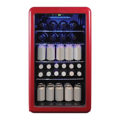 Magic Chef MCB34CHR 3.4-Cu. Ft. Retro Beverage Cooler, Red