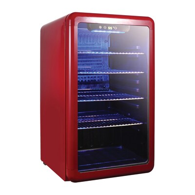 Magic Chef MCB34CHR 3.4-Cu. Ft. Retro Beverage Cooler, Red