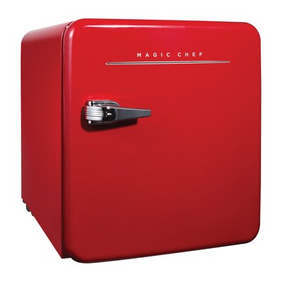 Magic Chef MCR16CHR 1.6-Cu. Ft. Retro Mini Fridge with Manual Defrost, Red