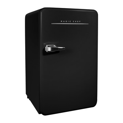 Magic Chef MCR32CHB 3.2-Cu. Ft. Retro Mini Fridge with Manual Defrost, Black