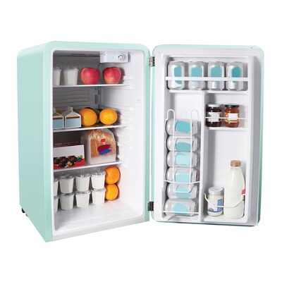 Magic Chef MCR32CHM 3.2-Cu. Ft. Retro Mini Fridge with Manual Defrost, Green