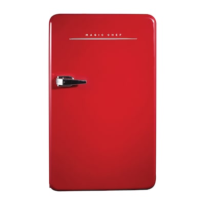 Magic Chef MCR32CHR 3.2-Cu. Ft. Retro Mini Fridge with Manual Defrost, Red