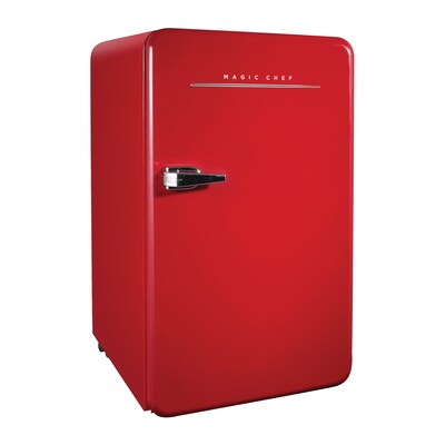 Magic Chef MCR32CHR 3.2-Cu. Ft. Retro Mini Fridge with Manual Defrost, Red