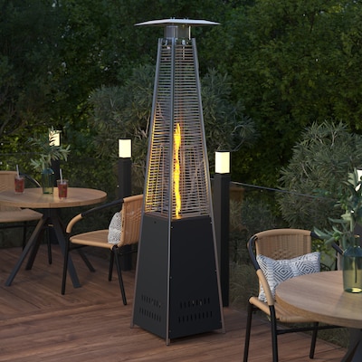Flash Furniture Sol Propane Patio Outdoor Heater, 42,000 BTU, Black (NANFSDC02BK)