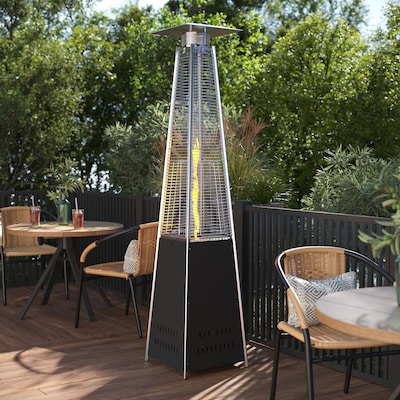 Flash Furniture Sol Propane Patio Outdoor Heater, 42,000 BTU, Black (NANFSDC02BK)