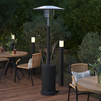 Flash Furniture Sol Propane Patio Outdoor Heater, 40,000 BTU, Black (NANHSSAGHBK)