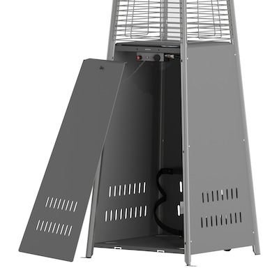 Flash Furniture Sol Propane Patio Outdoor Heater, 42,000 BTU, Slate Gray (NANFSDC01GY)