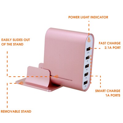 Trexonic USB-A Charging Station, Rose Gold (936105180M)