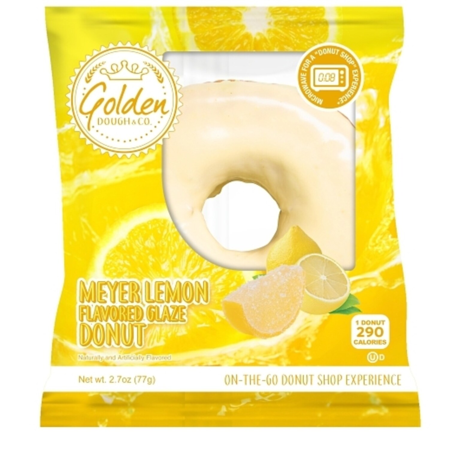 Golden Dough Meyer Lemon Glazed Donut, 2.7 Oz. (307-00396)