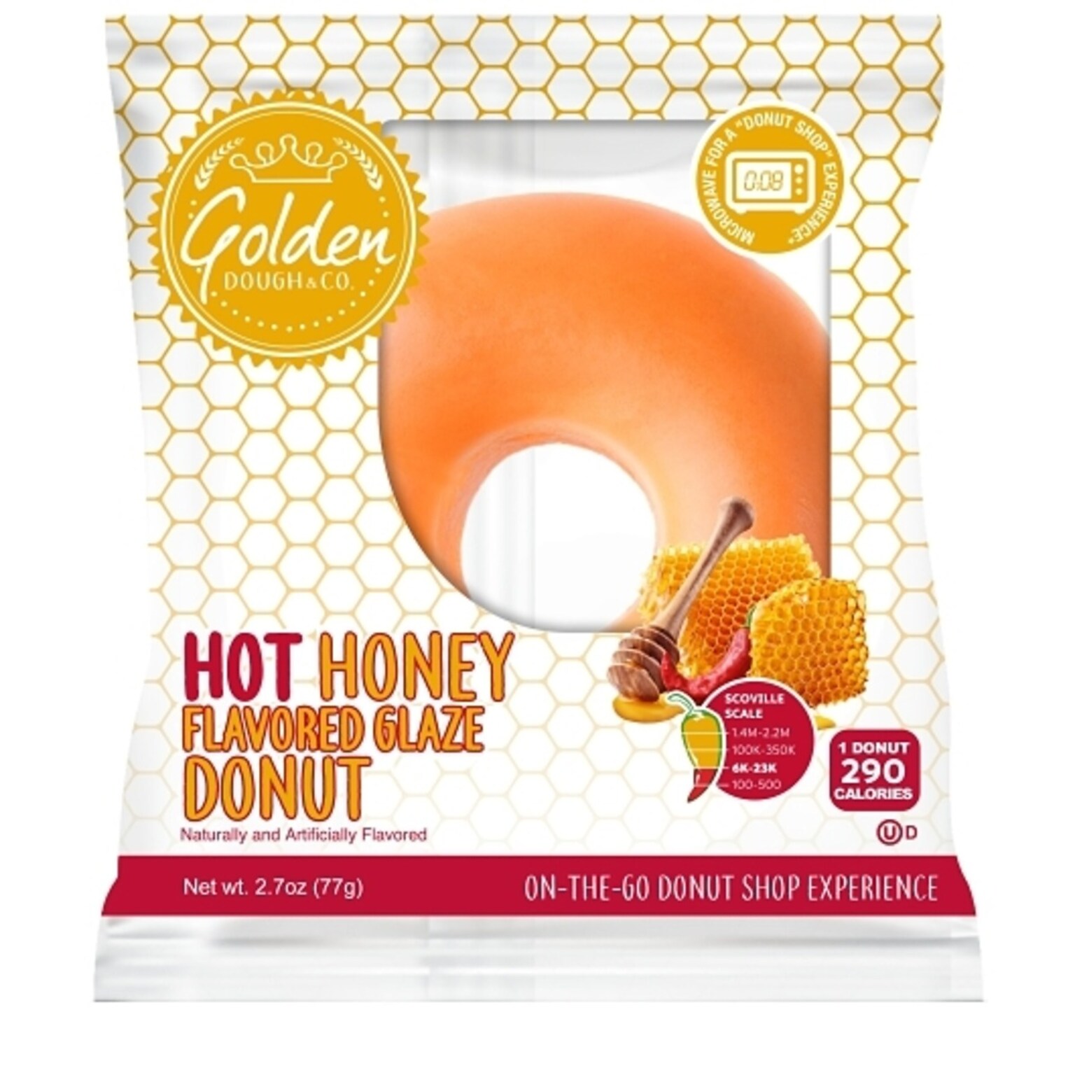 Golden Dough Hot Honey Glaze Donut, 2.7 Oz. (307-00397)