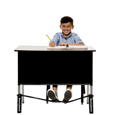 Bouncyband Original Bouncy Bands for Extra-Wide School Desks, Black Tubes (BBADWBK)