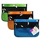 CLI 3 Pocket Pencil Pouch, Expanding to 2.25", Assorted Colors, 3/Pack (CHL763653)