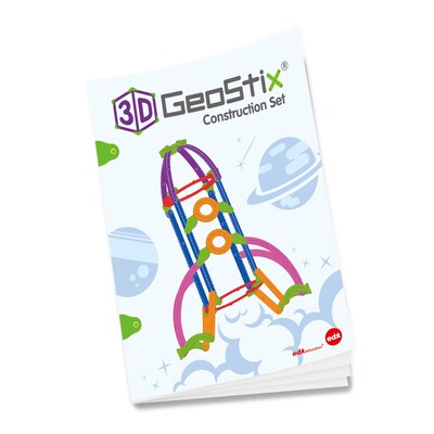 edxeducation GeoStix 3D Construction Set, 110 Pieces (CTU21380)
