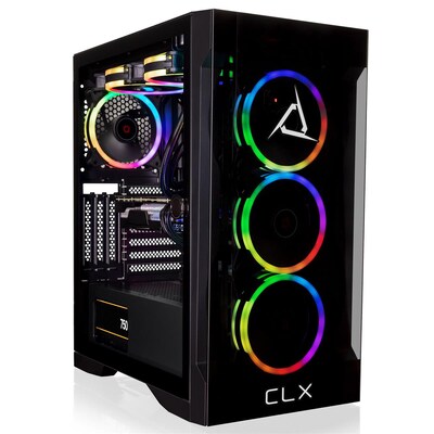 CLX SET TGMSETRTH2904BM Gaming Desktop Computer, AMD Ryzen 9 7900X, 32GB Memory, 500GB SSD, 4TB HDD