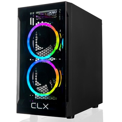 CLX SET TGMSETRTA3502BM Gaming Desktop Computer, AMD Ryzen 7 5700X, 16GB Memory, 1TGB SSD, 2TB HDD