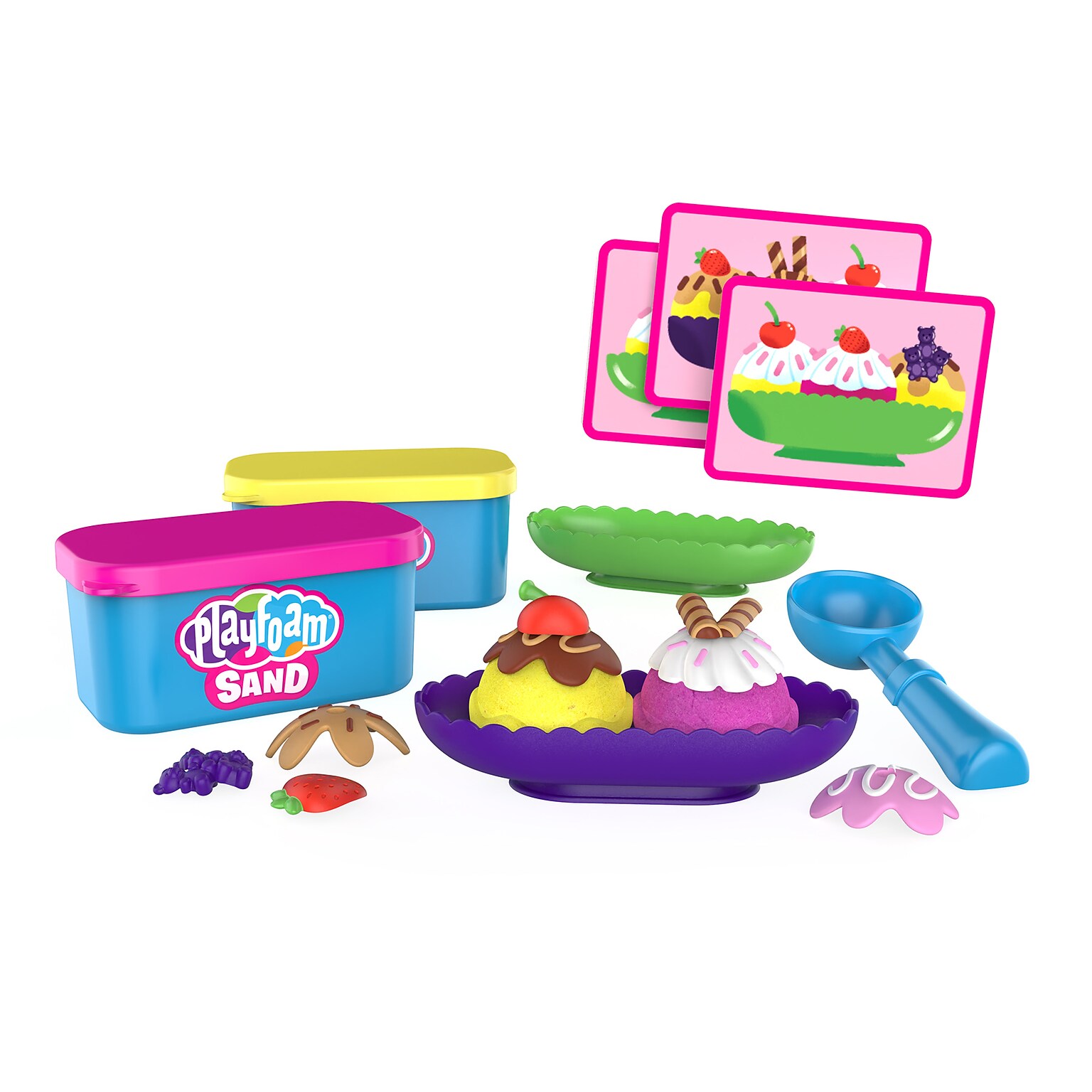 Educational Insights Playfoam Sand Ice Cream Sundae Set, 2 Colors Of Playfoam (EI-2231)